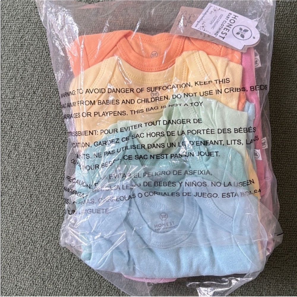 :Price Firm: NIP Honest Baby 10-Pack Cotton Short Sleeve Bodysuits One-Piece - Picture 3 of 4